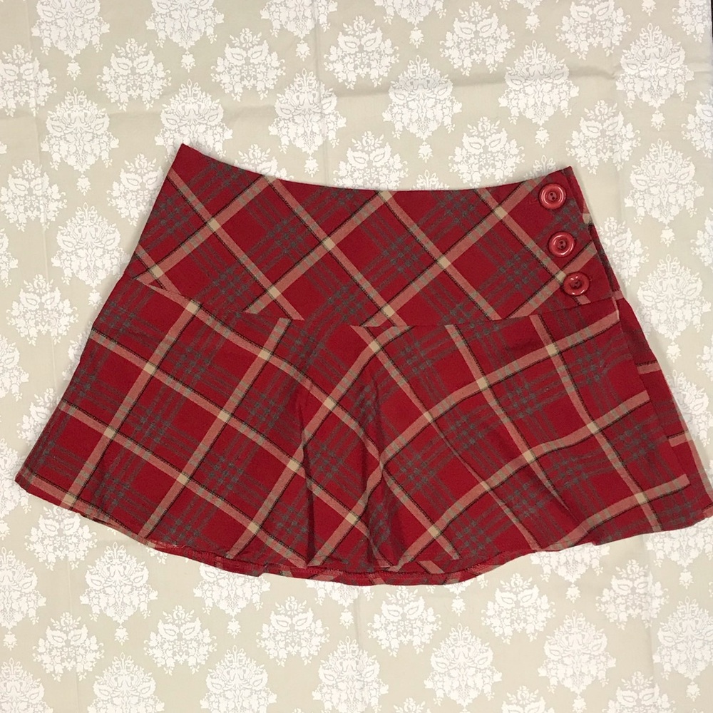Plaid mini skirt